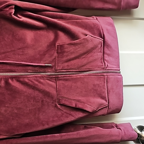 Womens NWOTS Victoria Secret PINK purple velvet sz XS zip up hoodie!! - Picture 8 of 8